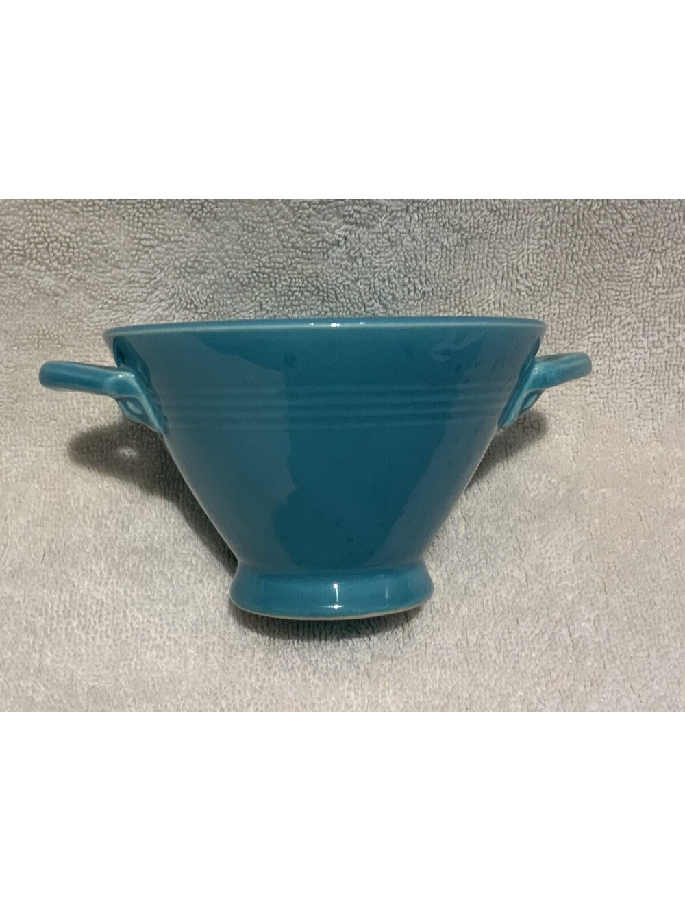Vintage Homer Laughlin Harlequin Art Deco Style Turquoise Open 6oz. Suger Bowl